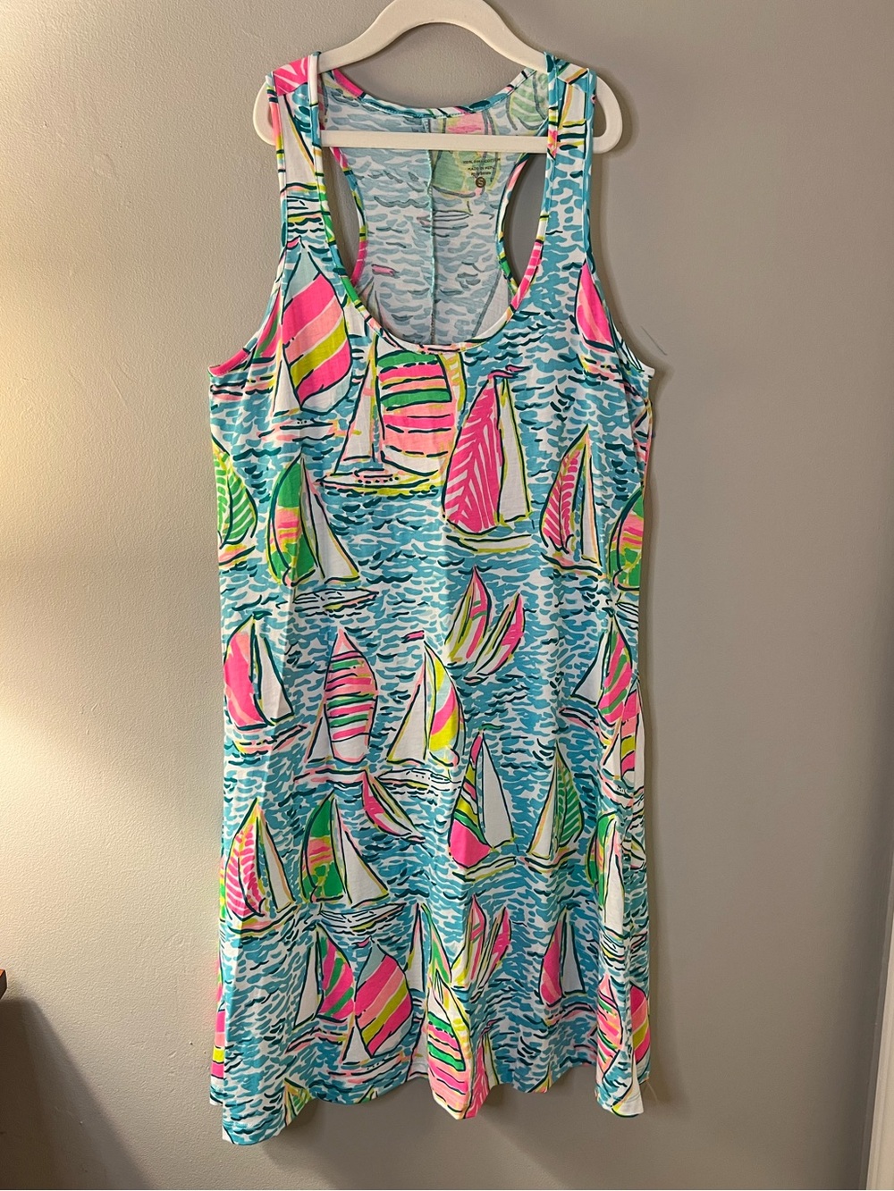 Lilly Pulitzer Melle Trapeze Tank Dress Pop Up Gotta Regatta size small - Picture 5 of 9